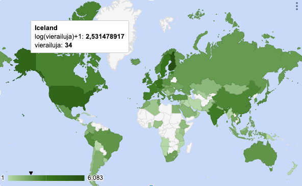 Kartta-kaavio Google Sheetsillä ja&nbsp;Excelillä
